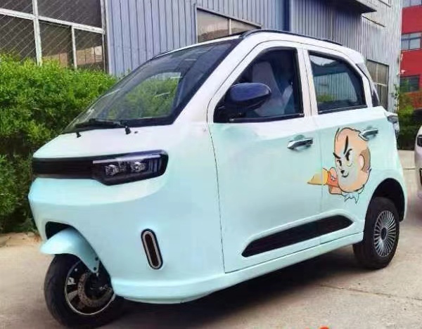 Spacious Design and Grade Ability 15-20° 1000W Enclosed Electric Three-Wheeler for Elderly