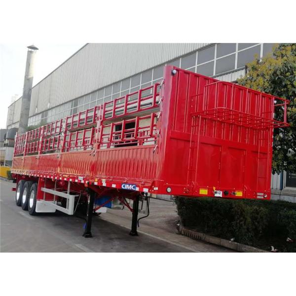 50 Ton Dry Cargo Tri Axle CIMC Storehouse Fence Semi Trailer