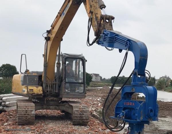 Motorista de pilha vibratório For Excavator da alta velocidade 8m