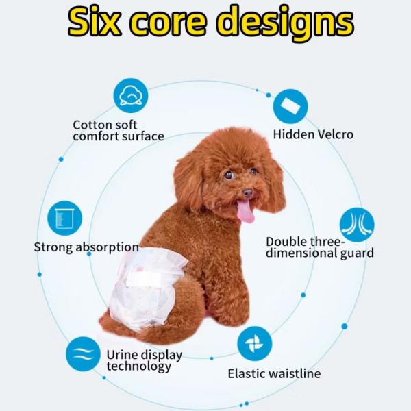 Thickened Disposable Dog Diapers PE Puppy Diapers High Sustainable Deodorant