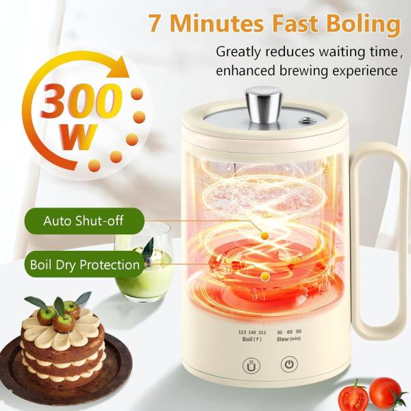 Glass Electric Tea Kett 1.5 Liter 1500W With ProntoFill Tech Boil Dry Protection