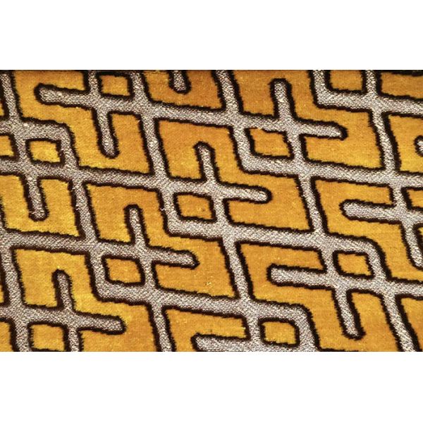 Wild Leopard Geometric Jacquard Velvet Fabric For Sofa