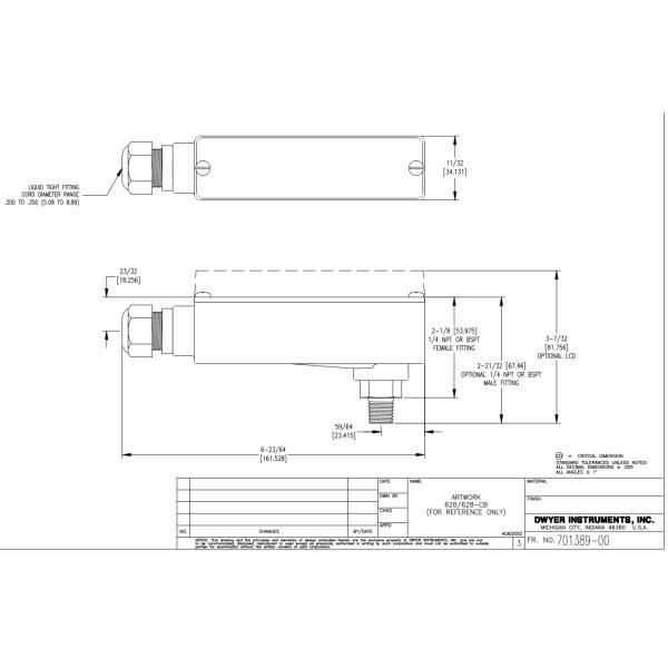 Dwyer 626 Precision Pressure Transmitter