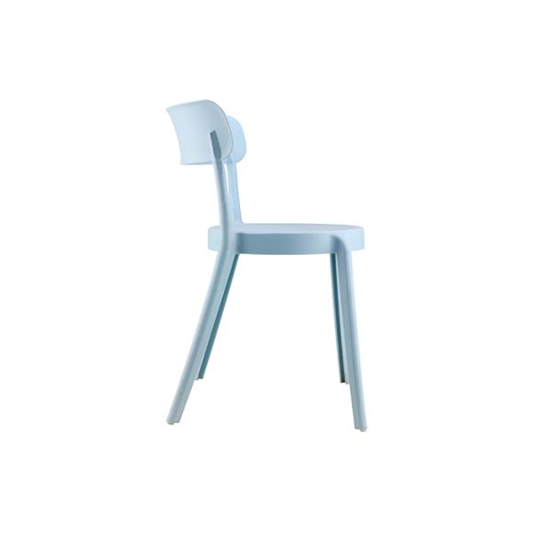 50cm White Plastic Dining Chairs PP Polypropylene Scratch Resistant