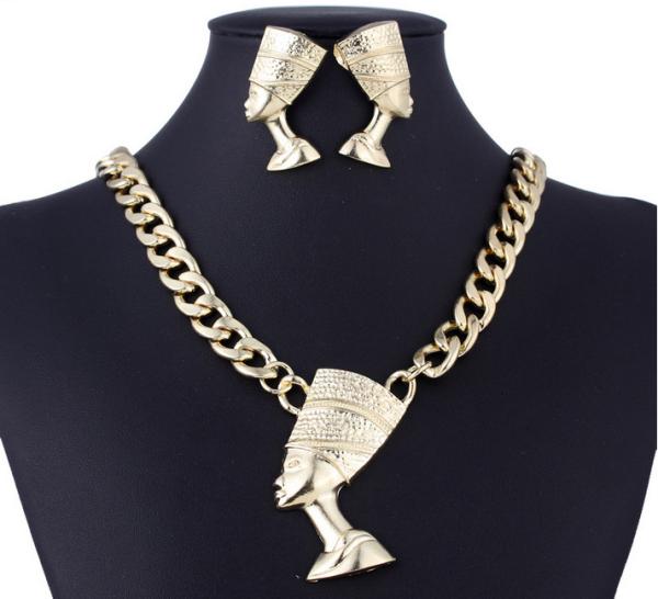Exaggerated jewelry noble Egyptian pharaoh rights symbol alloy necklace / Necklaces