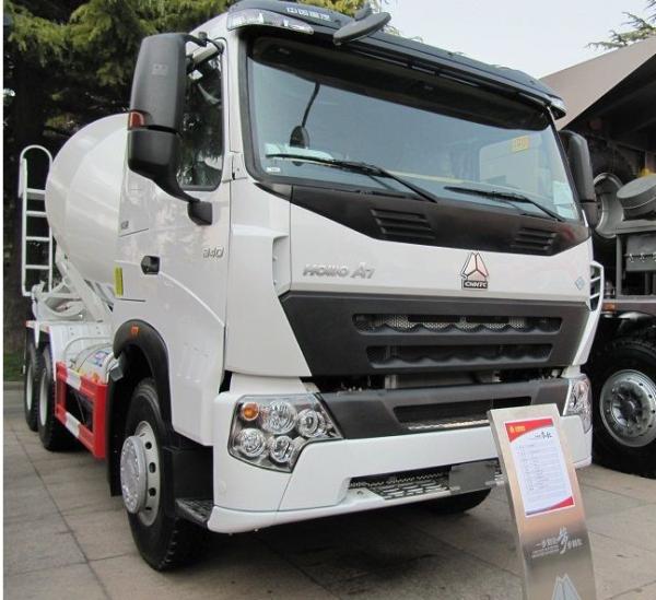 8cbm Cement Mixing Trucks , Concrete Mixing Transport Truck 336 HP