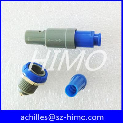 factory price blue color M14 solder 1P series 6pin lemo circular plastic connector PAGPKG straight plug and fixed socket