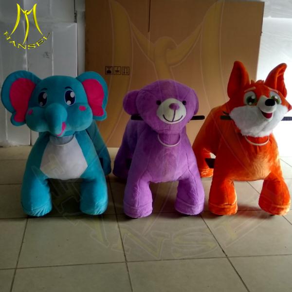 Hansel 2018 shopping mall electronic battery powered plush animal scooter for mall