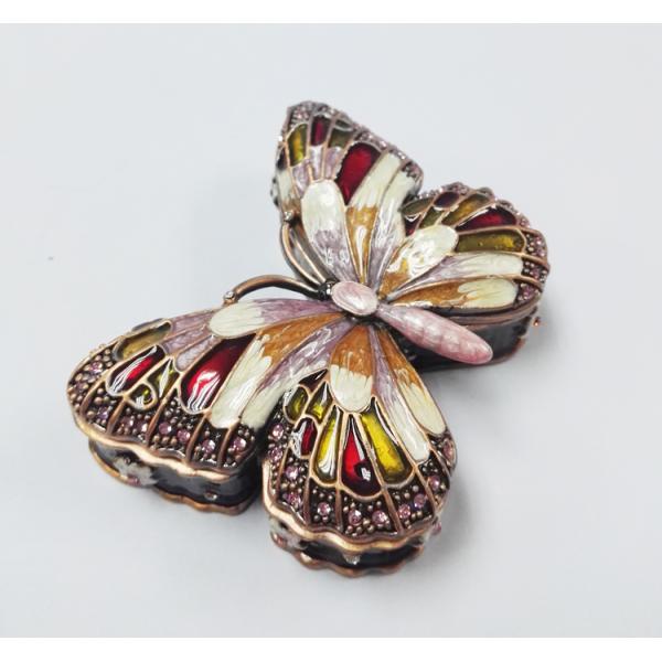 Meatl Butterfly Trinket Box Butterfly Pewter Jewelry Boxes