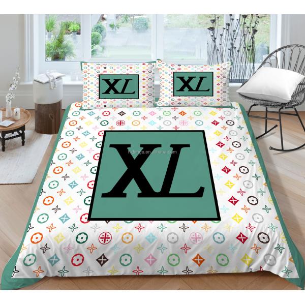 Luxury Fashion Design Nondisposable Microfiber Quilt Cover Set with Pillowcases