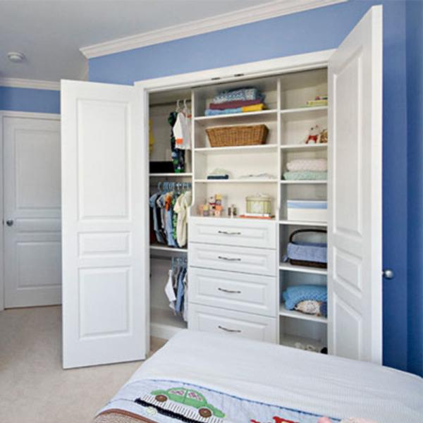 High End Wooden Children Wardrobe Cabinet Design for Custom Made Bedroom Wall Wardrobe