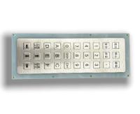 KIOSK IP65 / IK07 Acero inoxidable 30 teclas teclado numérico industrial USB resistente al agua resistente al polvo anti-vandalismo Panel trasero montado a -40 ° C