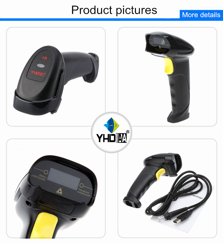 2 в 1 беспроводные лазере 1D USB 2,0 блока развертки штрихкода 2.4Ghz связанном проволокой автоматическом