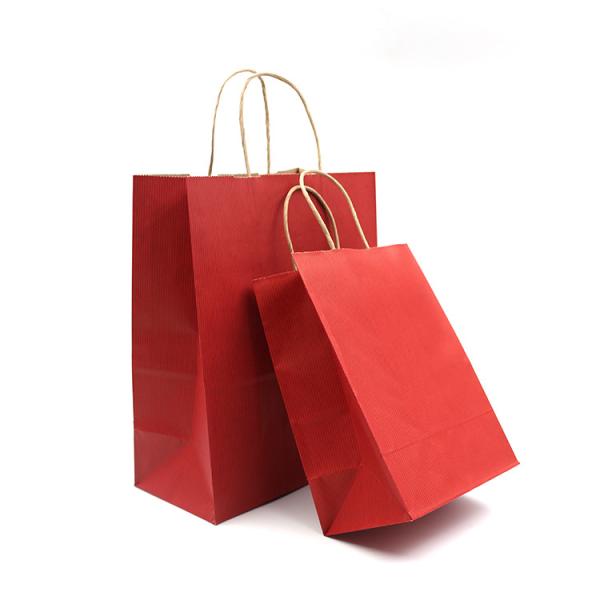 Sacos de compras de papel coloridos do ODM com Logo Compostable Eco Friendly
