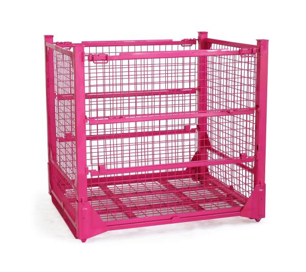 ISO RAL Galvanised 110kg 4 Layers Stackable Steel Wire Cages