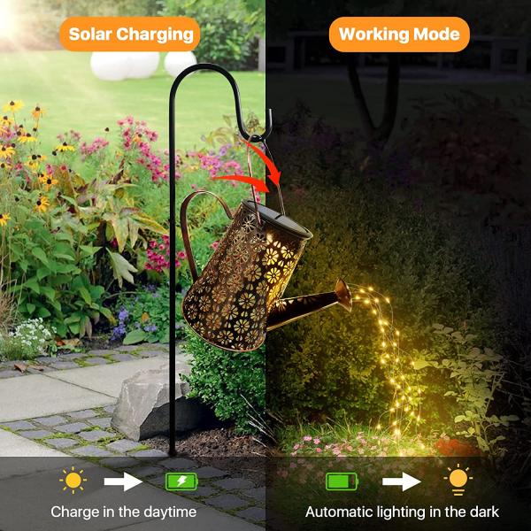Continuous Lighting Time 8-10h Solar Kettle Light for Outdoor Decorative Lighting