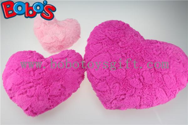 Valentine Gift Plush Soft Heart Pillow Cushion in Pink and Hot Pink Color