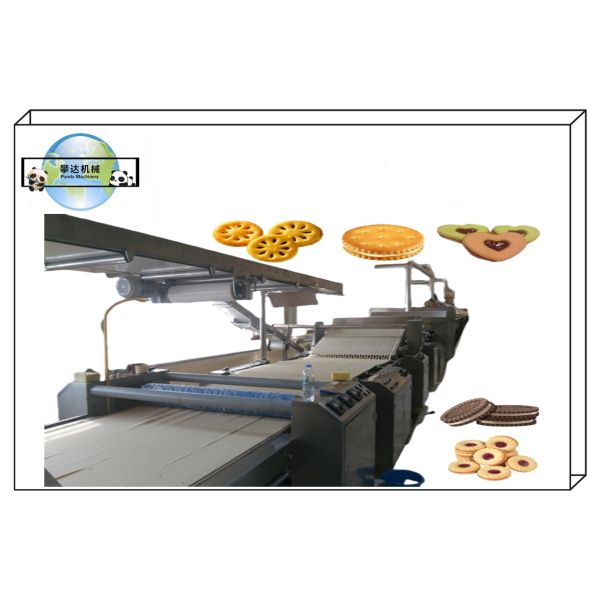 Large Capacity Hard And Soft Biscuit Production Line 1000KG/H Rich Tea Marie Biscuit Processing Line Machines