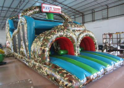 Parque de Diversões Inflável Cursos de Obstáculos Boot Camp 14 X 3,8 X 4,8m Resistência ao Fogo