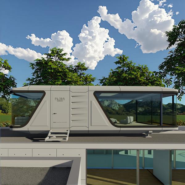 Steel Frame Prefabricated Detachable Container Capsule House Adapted For Resort Camping Life