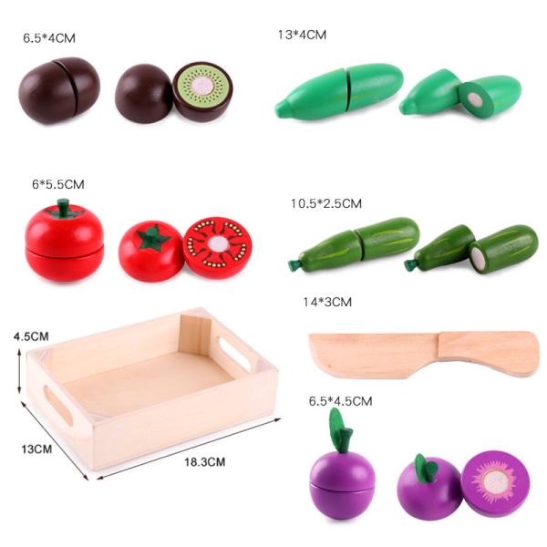 Варить подпирает еды игры роли 5.5cm игрушки плода деревянной магнитные
