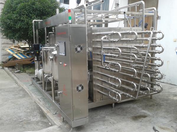 Tube Type UHT Sterilization Machine Stainless Steel High Thermal Efficiency