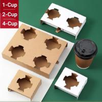Biodégradable, jetable, porte-boissons à 4 tasses avec support sécurisé