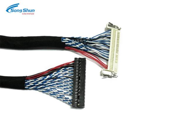 40pin LVDS Cable Assembly For Communication Wire Hanrness Bare Copper Conductor