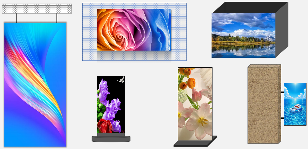 Indoor ultra-thin double-sided LED screen