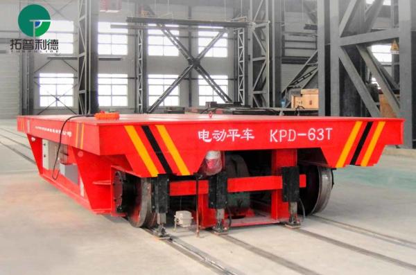 Low voltage powered electric self-propelled flat trailer for steel coil industry