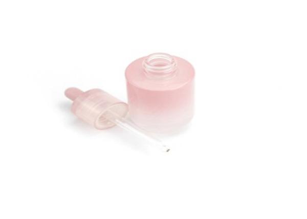 50ml Luxury Pink Essential Oil / Essence Glass Dropper Bottle For Cosmetic