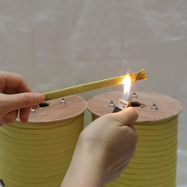 Aramid fiber Kevlar braided rope high temperature wear-resistant and cut-resistant glass tempering furnace roller rope