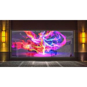 P6.25 Pixel Pitch Flexible LED Transparent Film Screen with 90% Transparency and IP67 Protection for Modern Shopping Centers