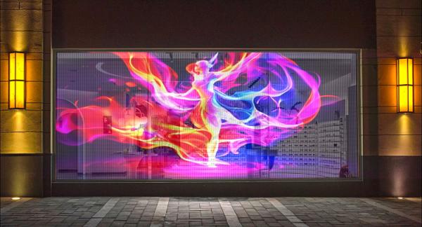Indoor advertising Flexible Transparent Display Screen P6 LED Display Film