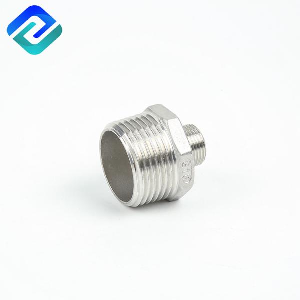NPT Thread End Reducing WCB BSP SS Pipe Fittings Stainless Steel Hex Nipples