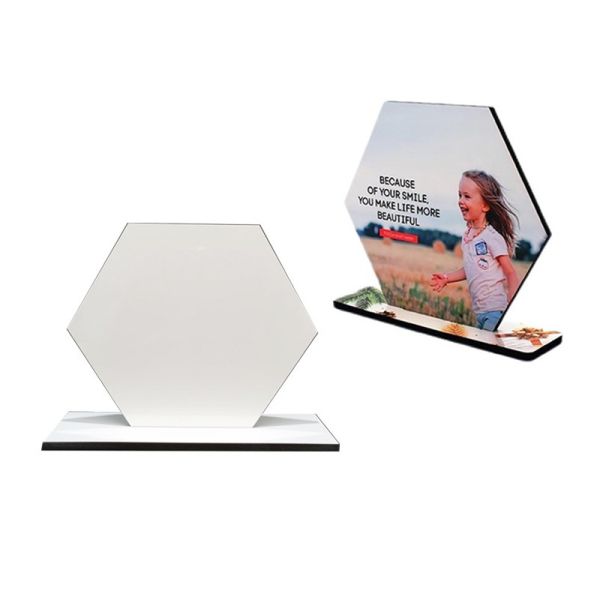 Customized Mdf Photo Frame Hexagon Shape Sublimation Mdf Photo Frame Blanks