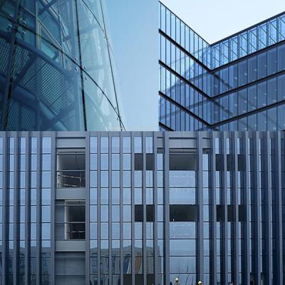 Office Building Curtain Wall Glass Types Transparent Hollow Glass Anti Ultraviolet Commercial Window Curtain Wall Sound Insulation