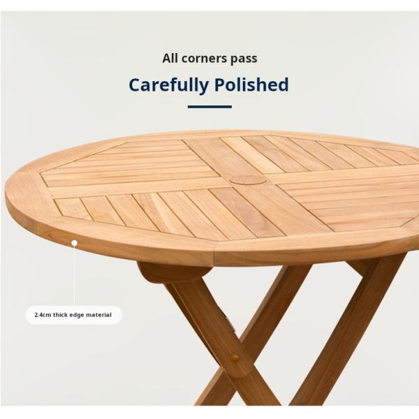 Outdoor Teak Patio Table And Chairs For Dining / Coffee Time