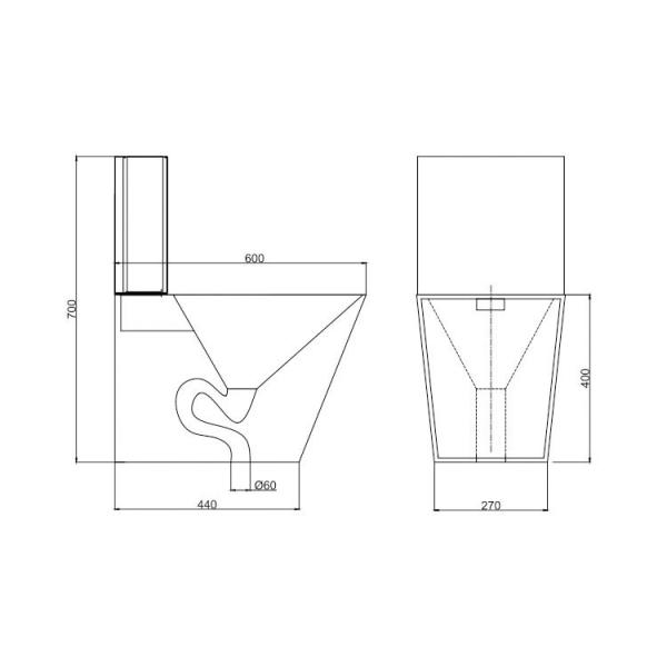 Туалет сверхскоростного пассажирского экспресса зеркала поверхностный со строкой земли цистерны с водой 3000ml