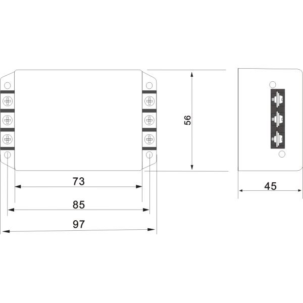 3A-20A EMI фильтр Биполярный 220V фильтр питания DEA4-D однофазный фильтр переменного тока