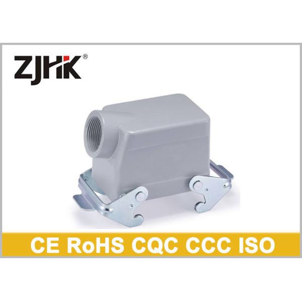 Stainless Steel Levers Electric Connector Hood , 500V 10A Rectangular Connector Hood