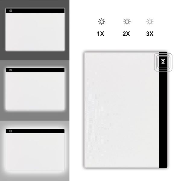 3 levels adjustable brightness led light pad 470 345 4 5mm ultra thin portable illuminated diamond painting tracing board
