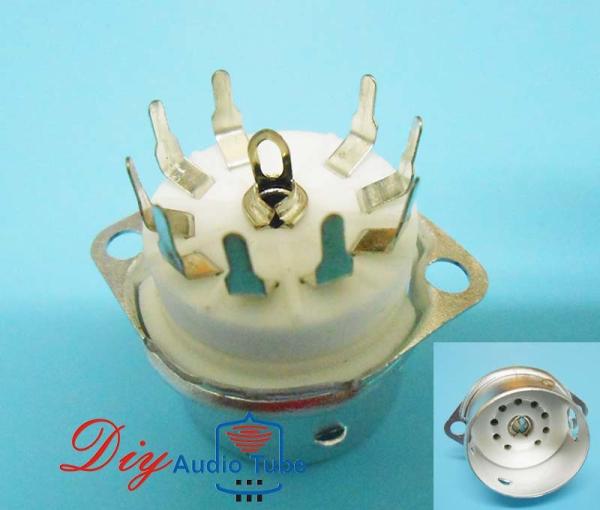 Panel Cut Out 18mm Vacuum Tube Sockets With Shield Base For 12AX7 ECC82 12AT7