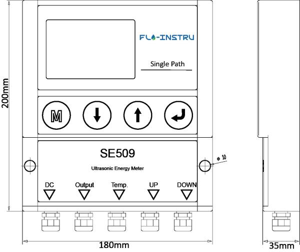 高性能液体加熱/冷却システム用超音波エネルギー計 SE509-PT1000