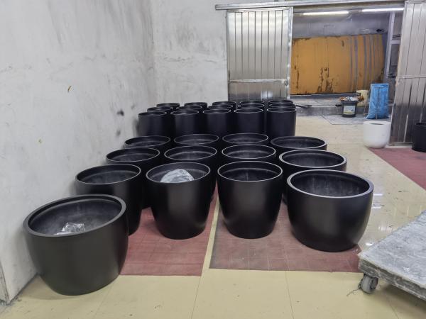 Set de vasos de flores de resina de fibra de vidro para jardim suculento