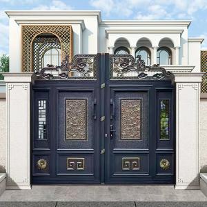 Aluminum Privacy Driveway Gates External Sliding Doors For Chinese Square Powder