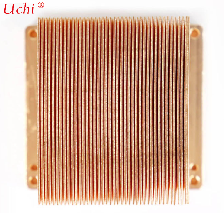 Copper Skived Process Fins Heat Sink High Power Thermal Solutions Cooling