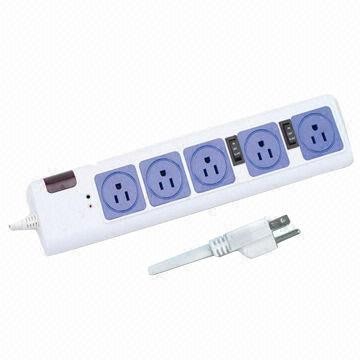 American Type Energy-saving Socket for TV, with Mode Selector Switch 5 socket