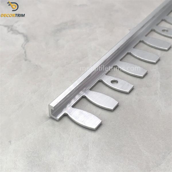 Grey Tile Edge Trim	Aluminium Tile Trim Polish Black Bathroom Tile Edging