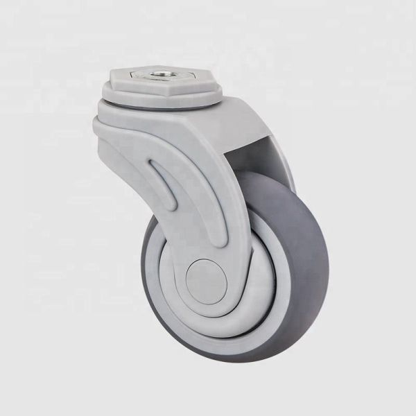 3 Inch Bolt Hole Stem Swivel Medical Trolley Caster Wheels